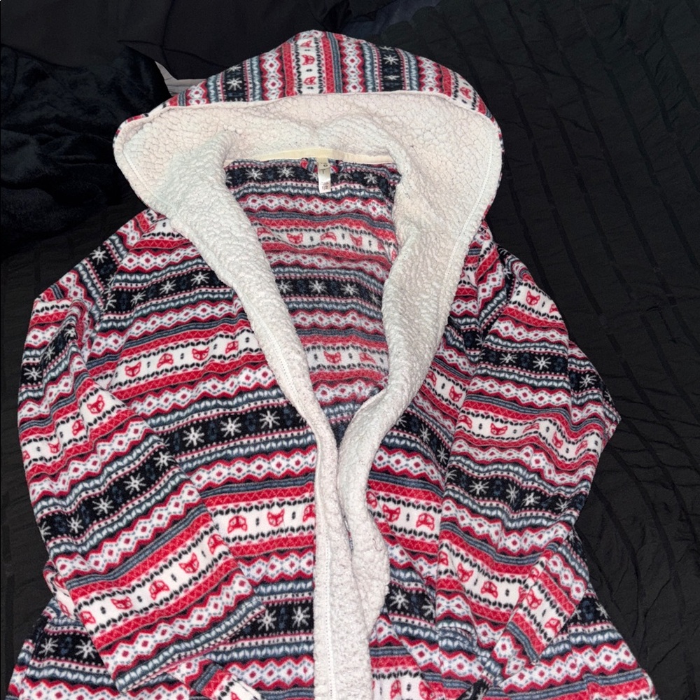 Torrid Multicolor Patterned Fleece Robe